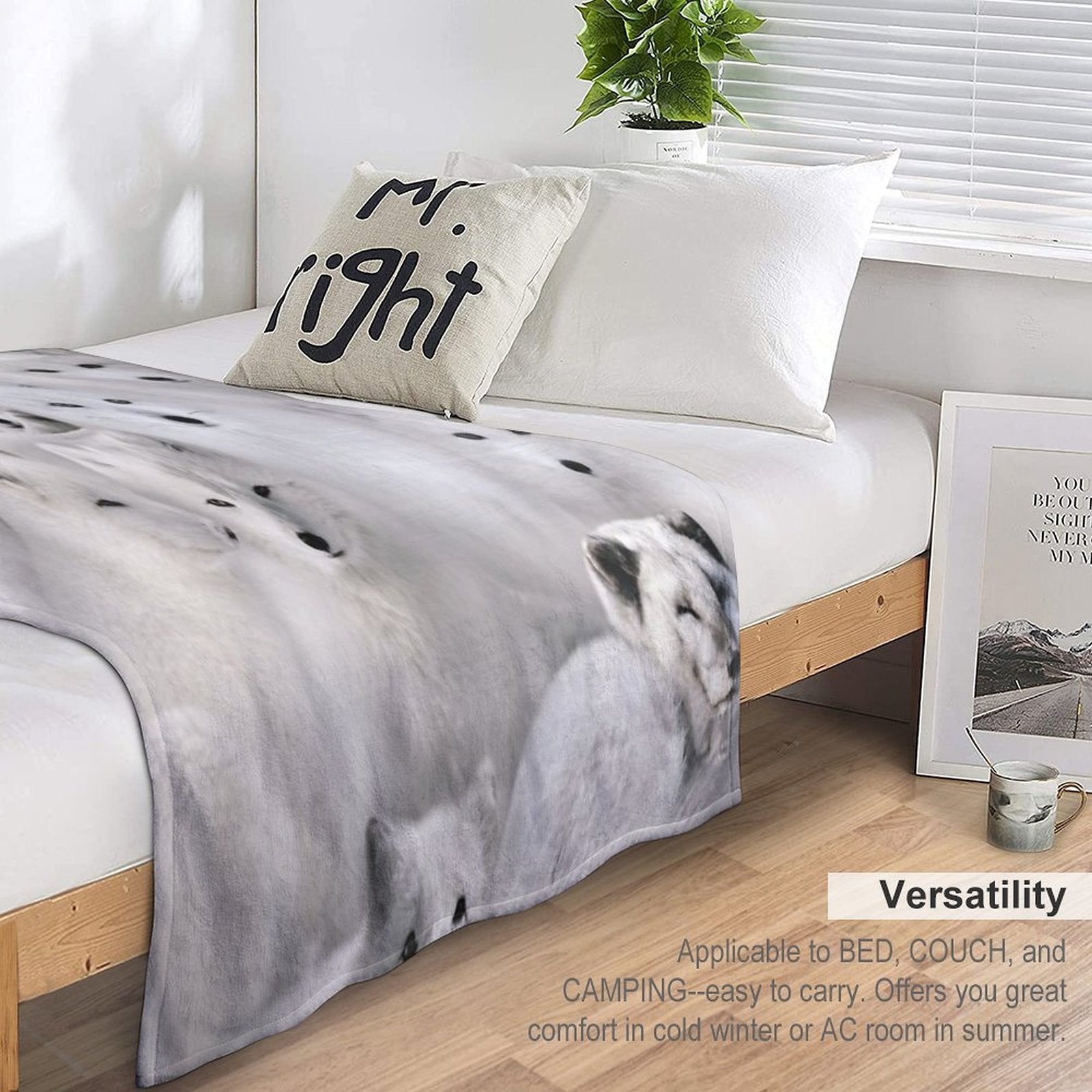 Arctic Foxes Multi-functional Throw Blanket