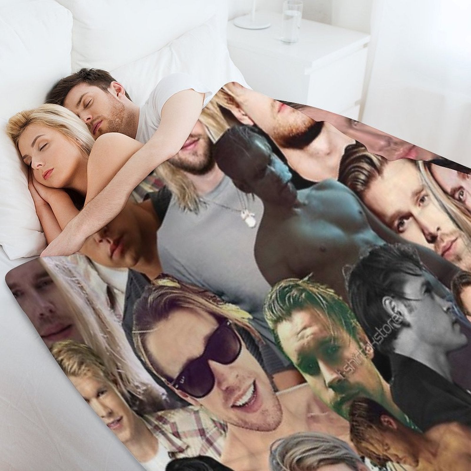 Chord Overstreet Photo Collage Easy Care Throw Blanket