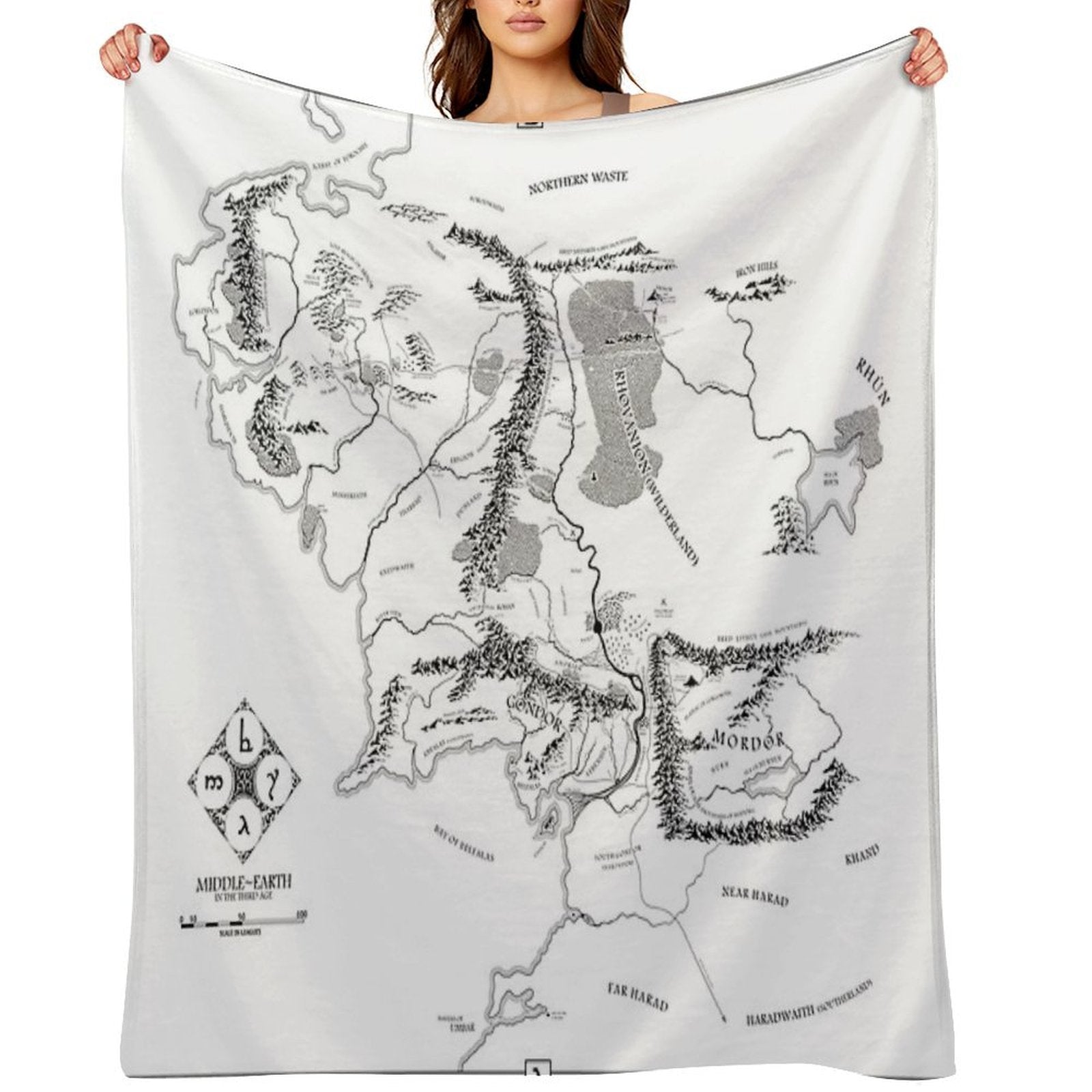 Fantasy Map Eco-conscious Throw Blanket