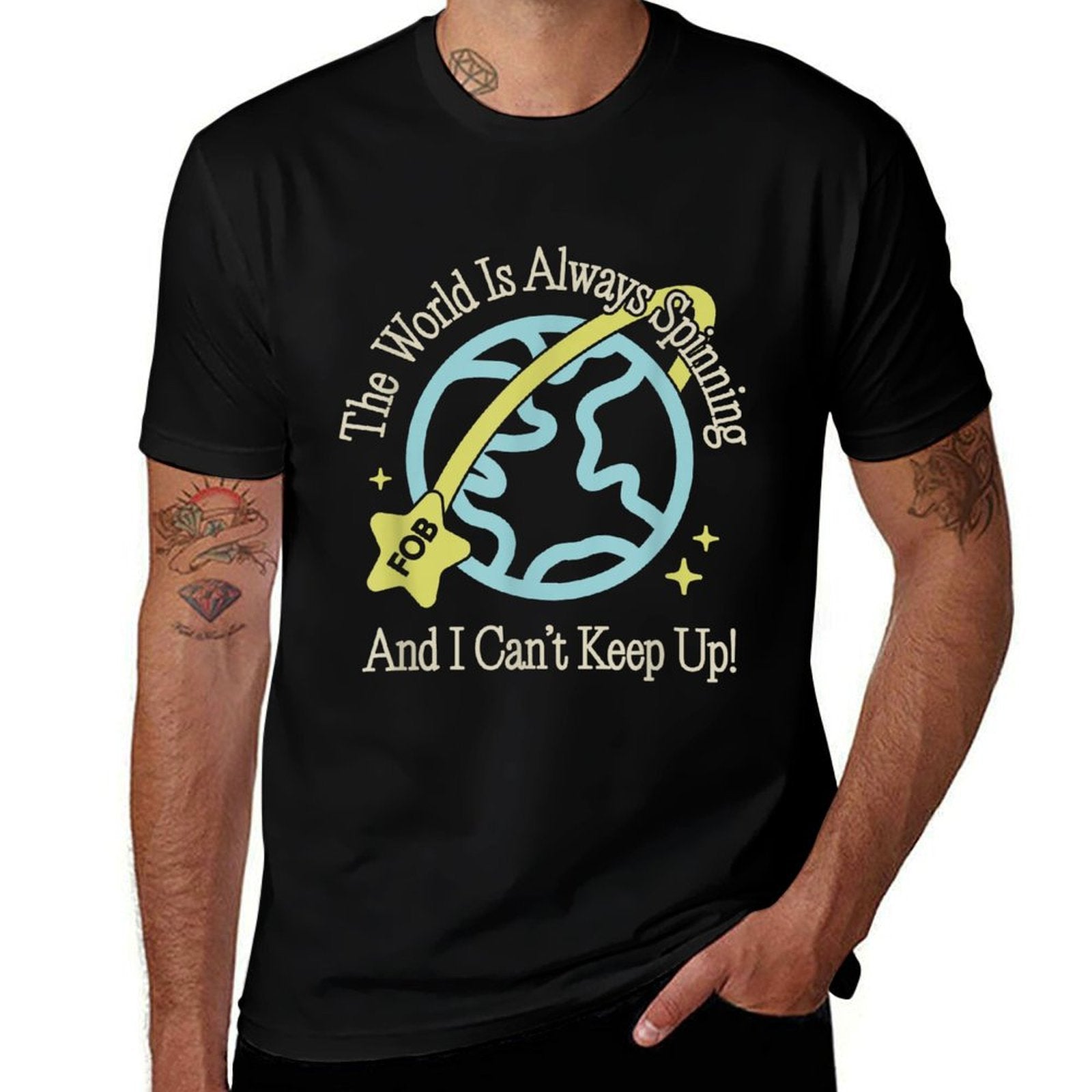 Fall Out Boy - World Spinning  Durable T-Shirt