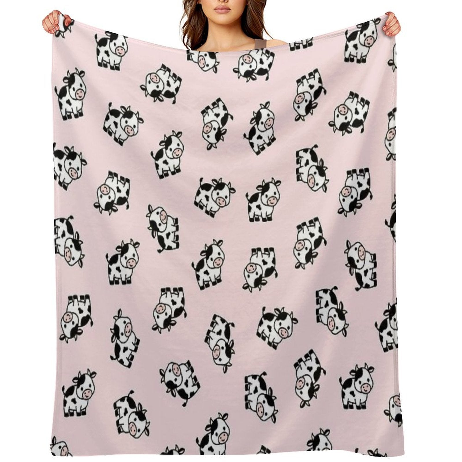 Cow Machine-washable Throw Blanket