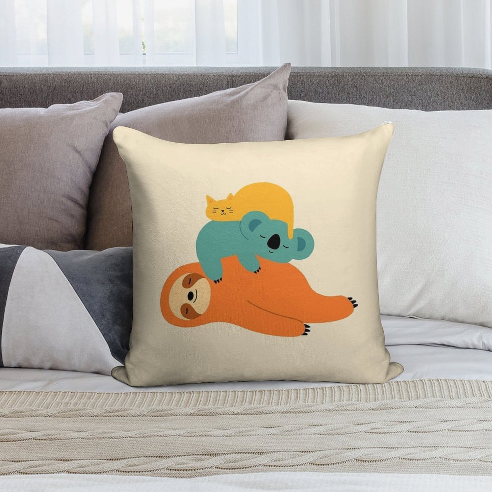Being Lazy Soft Fade-Resistant Throw Pillow