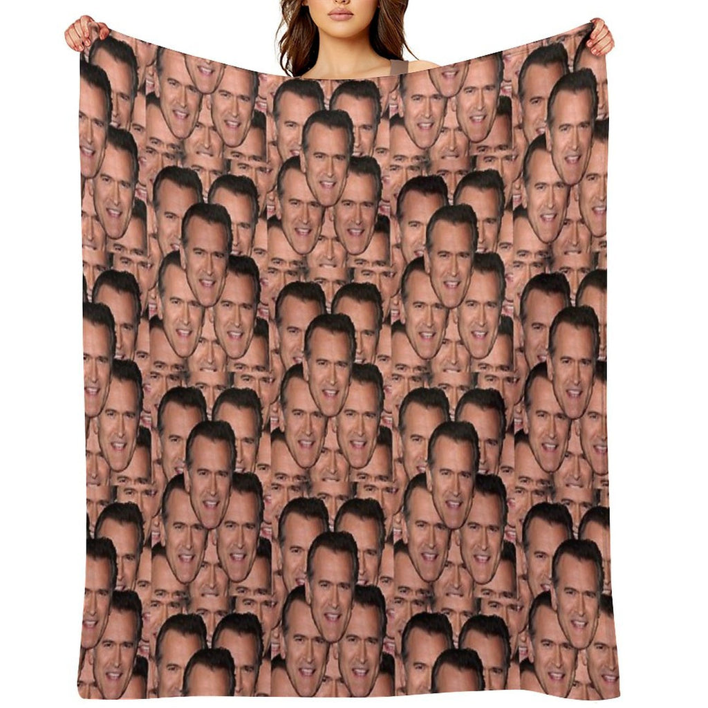 Bruce Campbell Evil Dead Head Shot Compact Throw Blanket