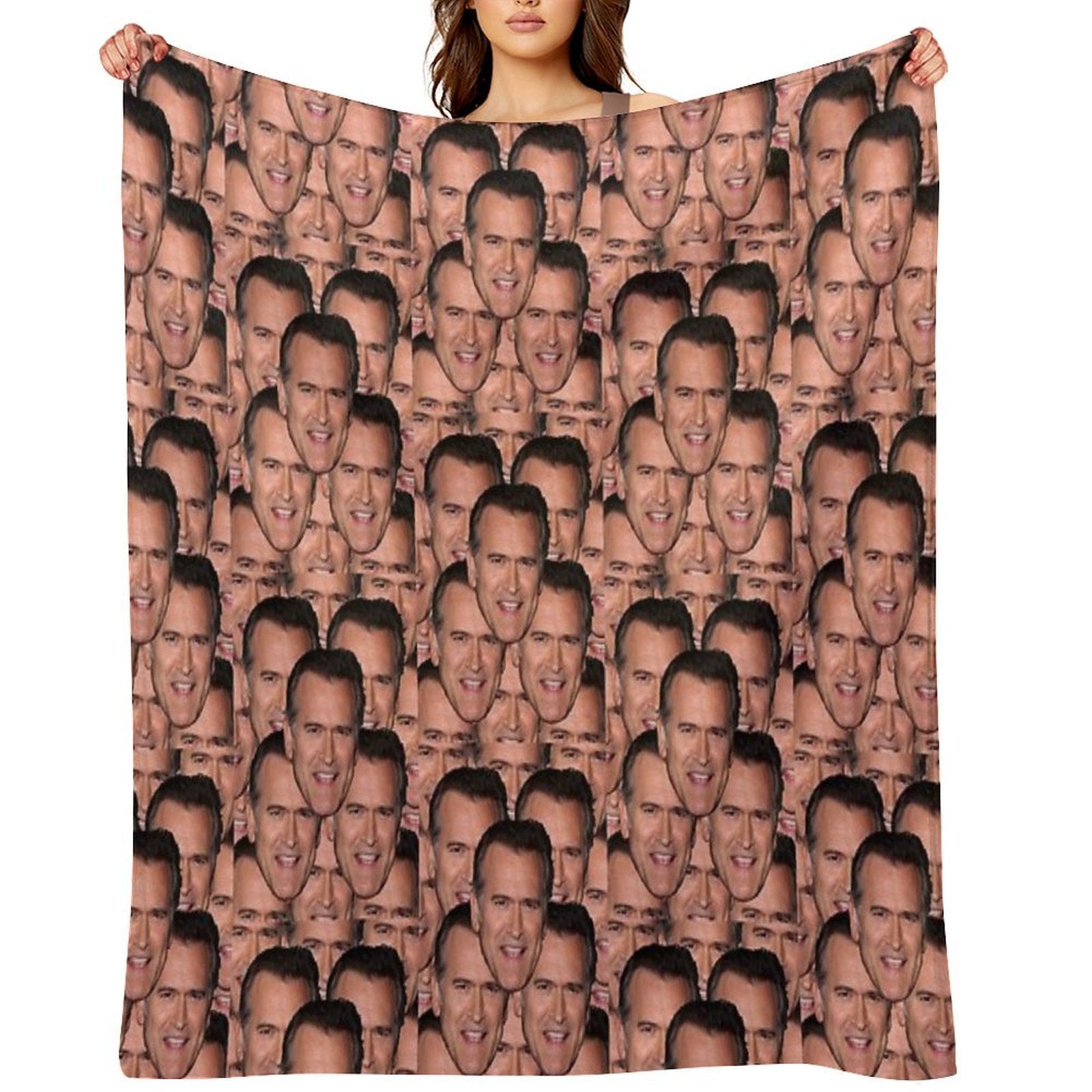 Bruce Campbell Evil Dead Head Shot Compact Throw Blanket