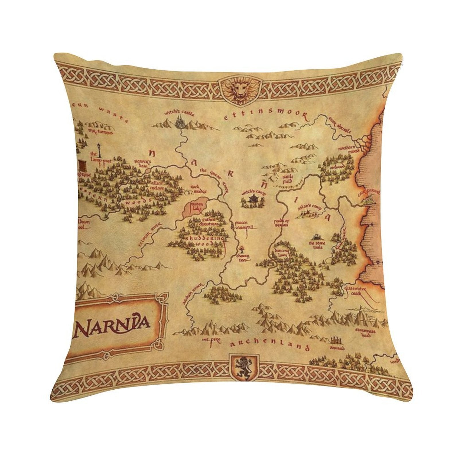 Map of Narnia Soft Multiple Sizes Throw Pillow