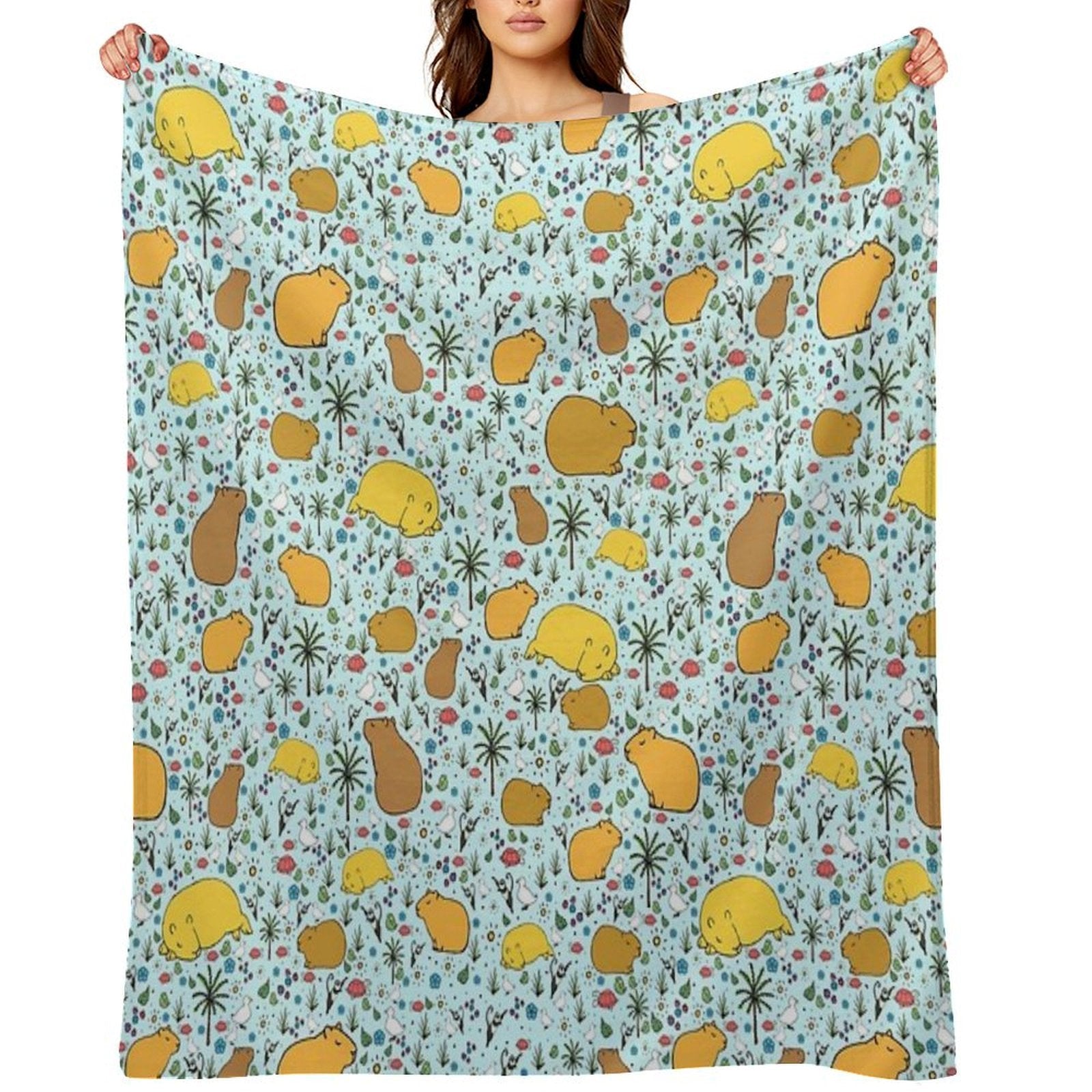 Capybaras All-season Throw Blanket