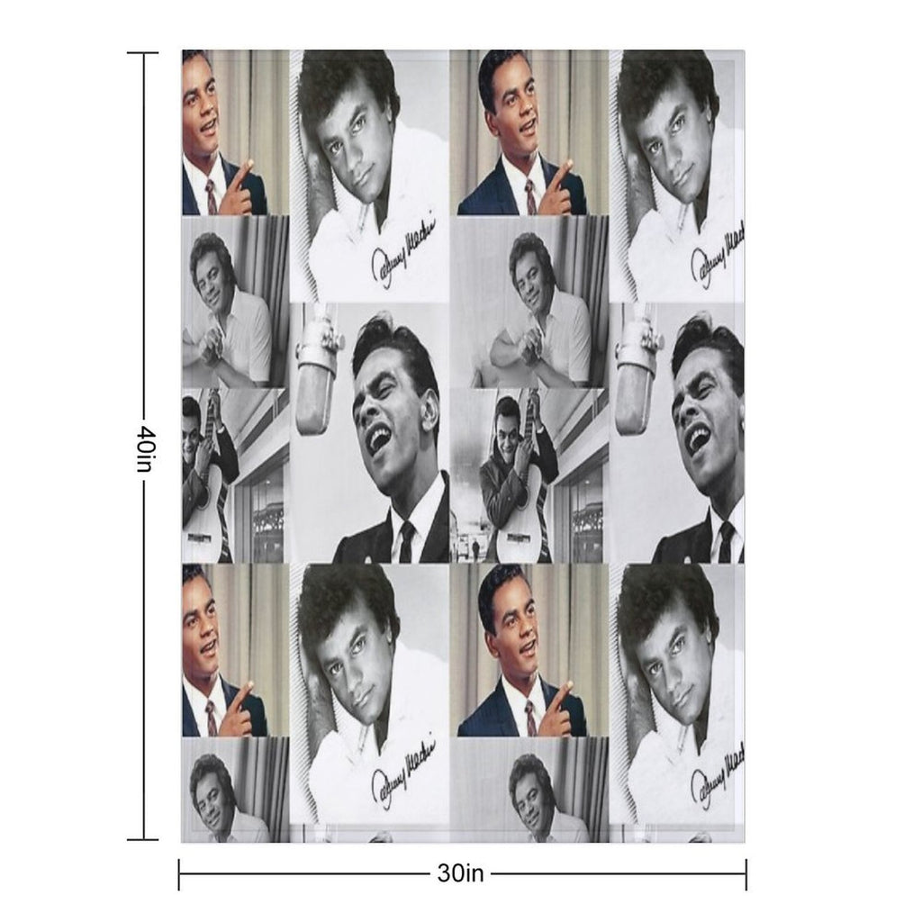 Johnny Mathis Collage Plush Throw Blanket