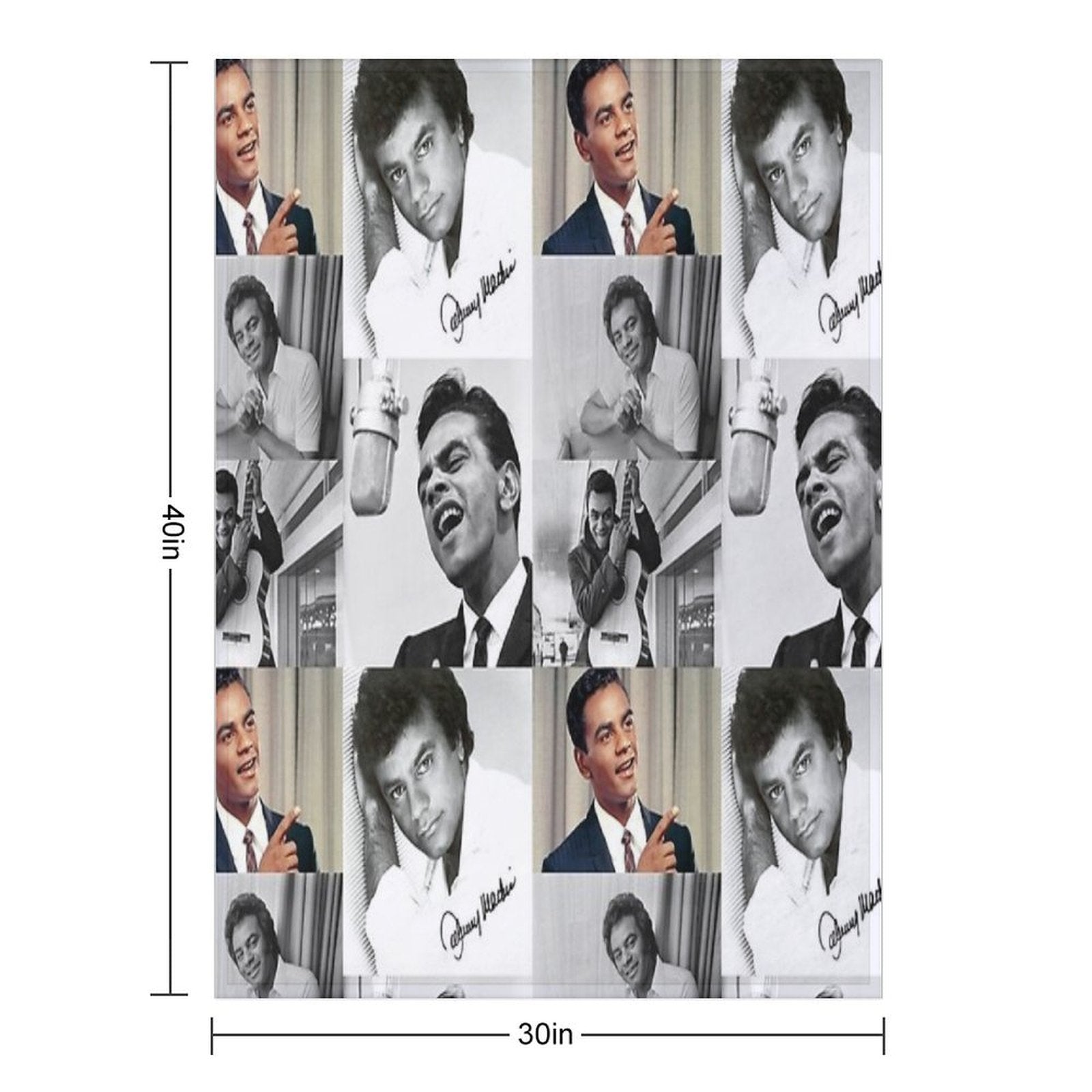 Johnny Mathis Collage Plush Throw Blanket