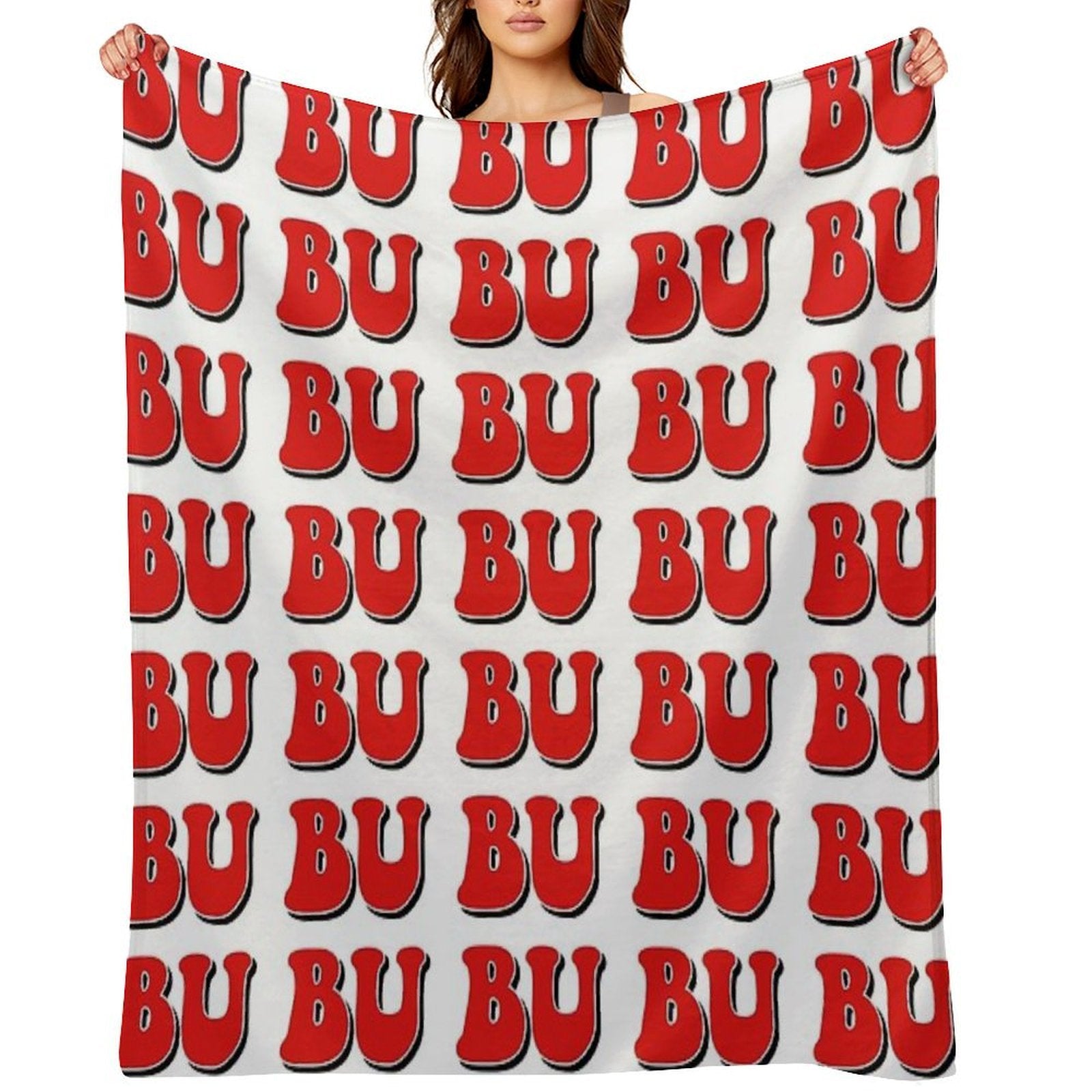 BU Boston University Shrink-resistant Throw Blanket