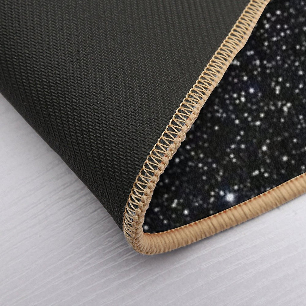 Black Glitter  Pet-Safe Bath Mat
