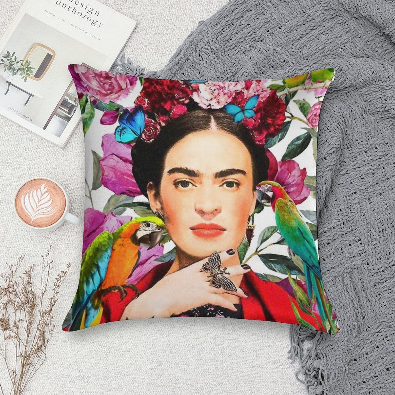 Frida.forever Soft Luxury Feel Throw Pillow
