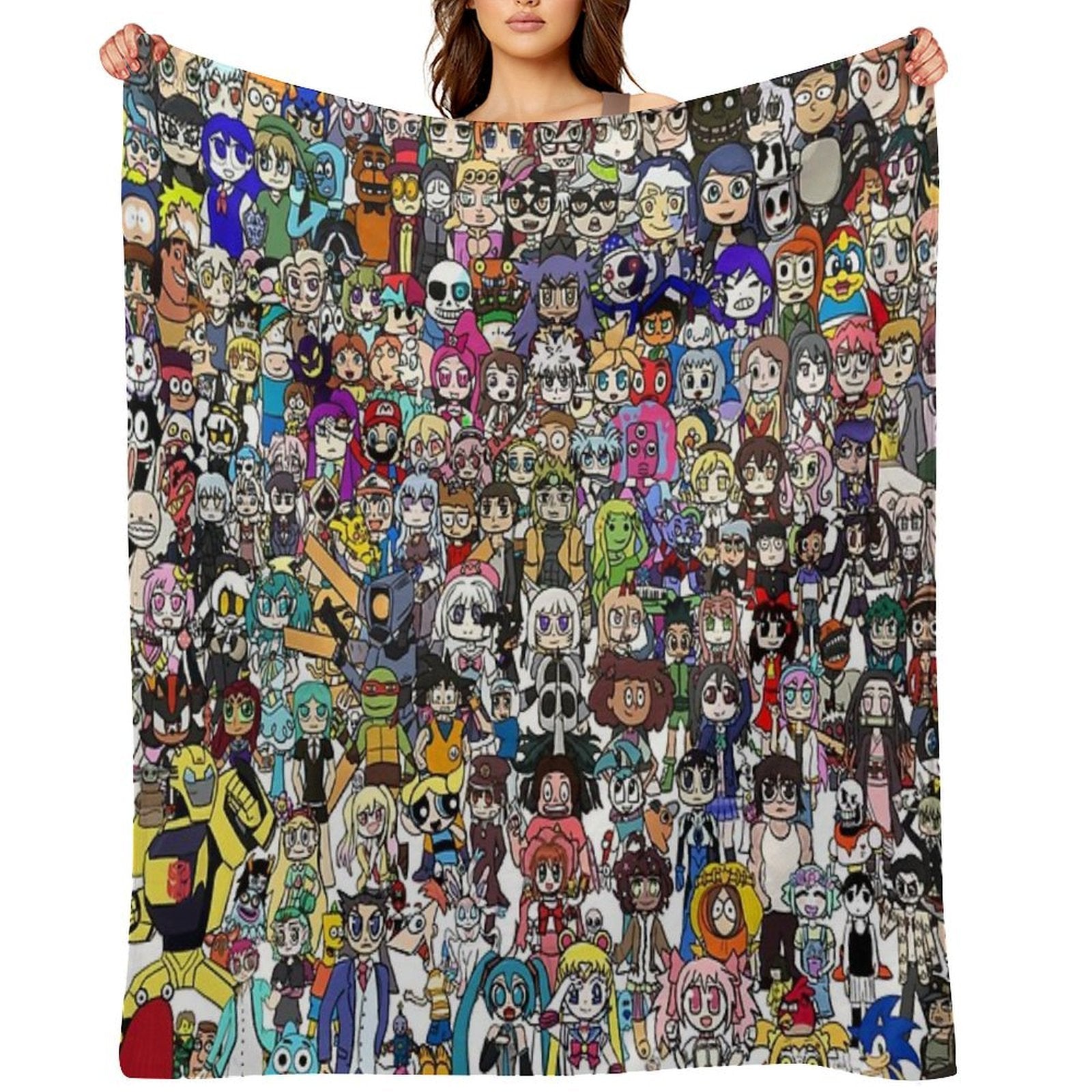 Fandoms Unite 241 Character Collage Lightweight Throw Blanket