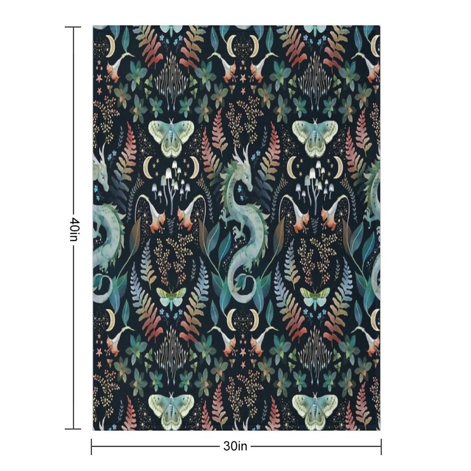 Mystic Woodland Dragon Autumn Wrinkle-free Throw Blanket