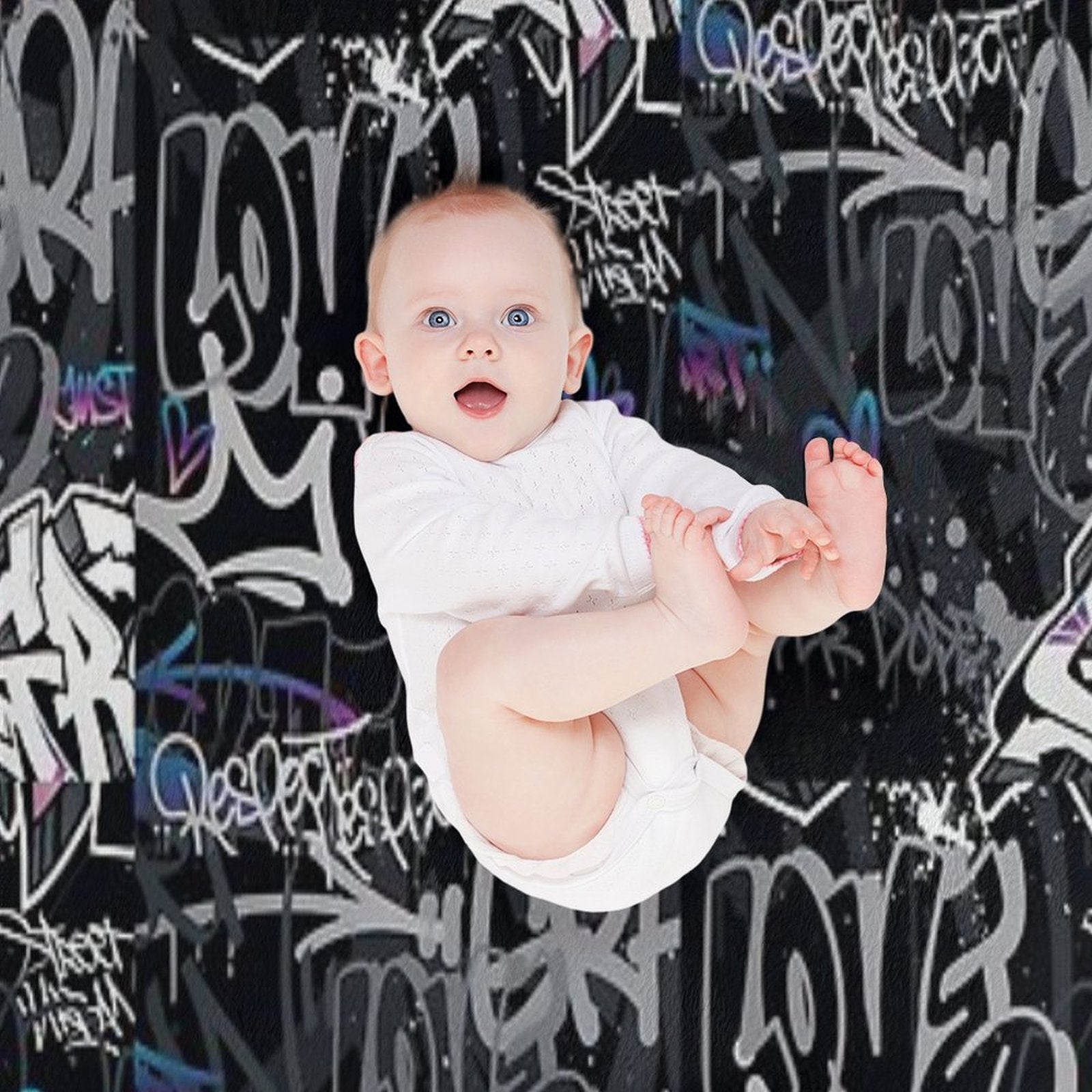 Graffiti Street Art Compact Throw Blanket