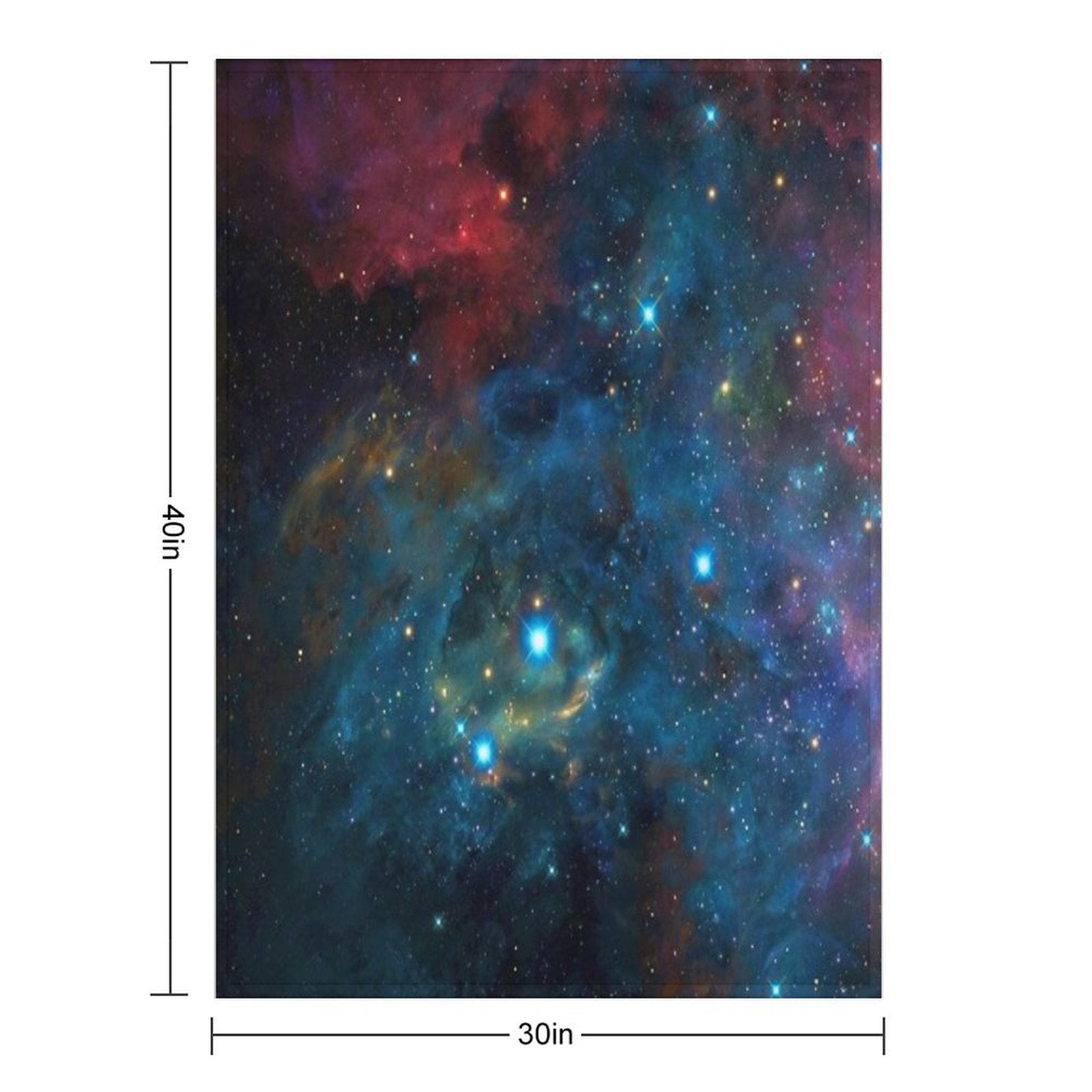 Galaxy Design Plush Throw Blanket