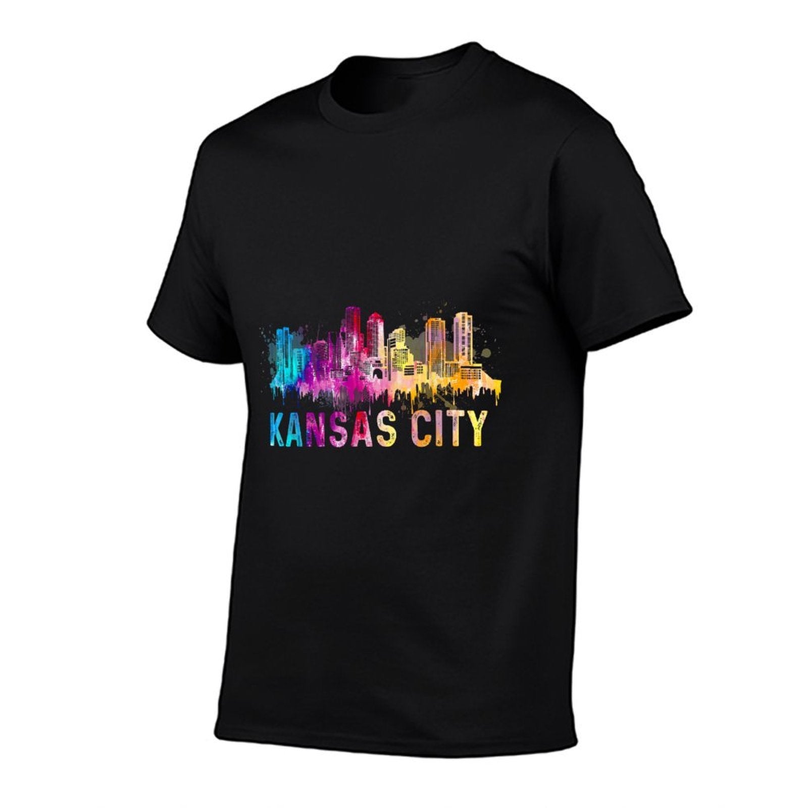 Kansas City Missouri Retro Watercolor Skyline Gifts  Soft T-Shirt