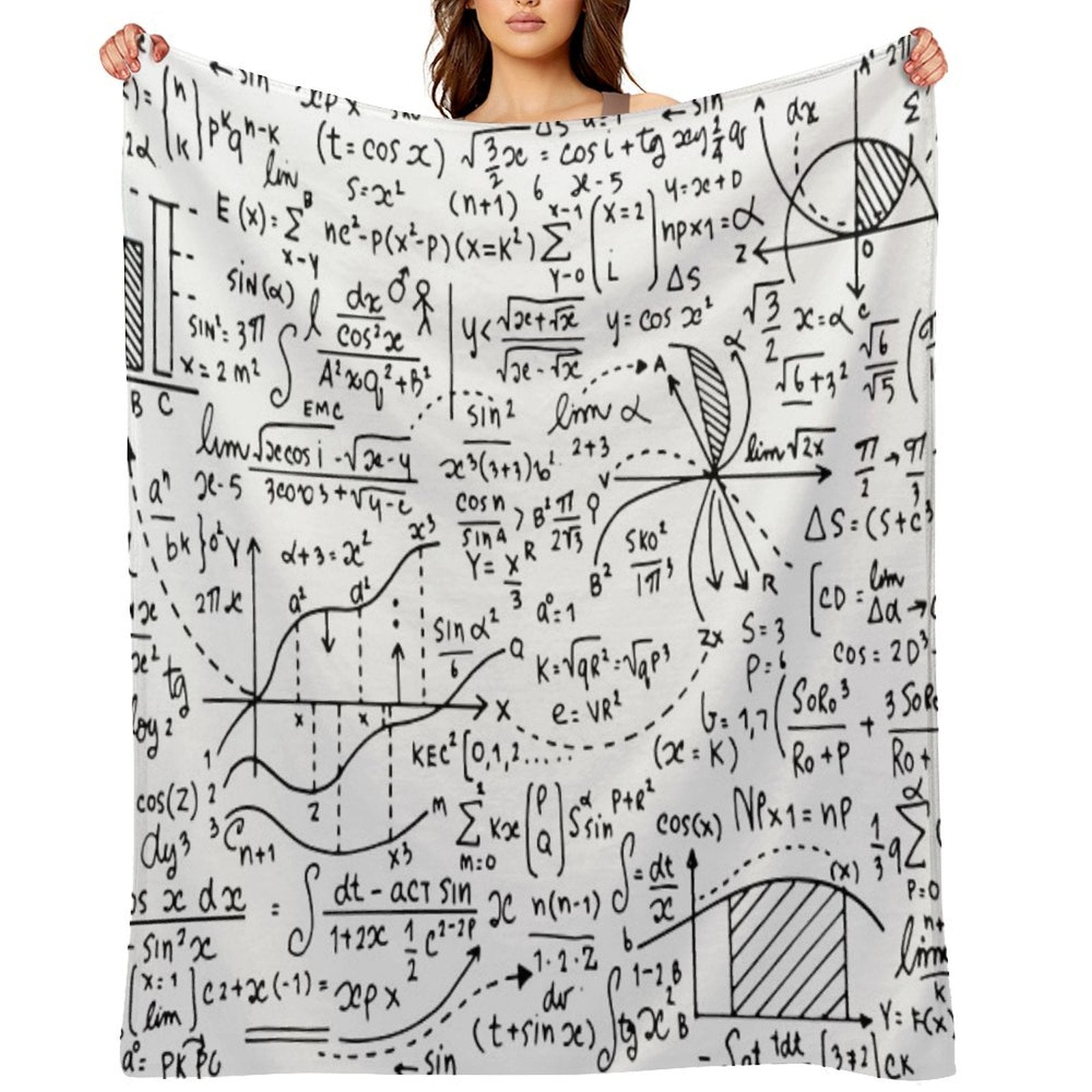 Math Equations And Mathematical Patterns Versatility Throw Blanket