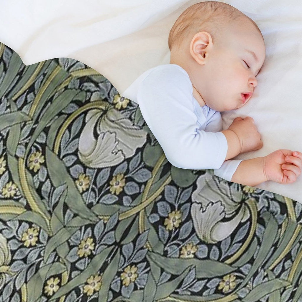 William Morris – Pimpernel Pattern Vintage Floral Arts And Crafts Design Eco-conscious Throw Blanket