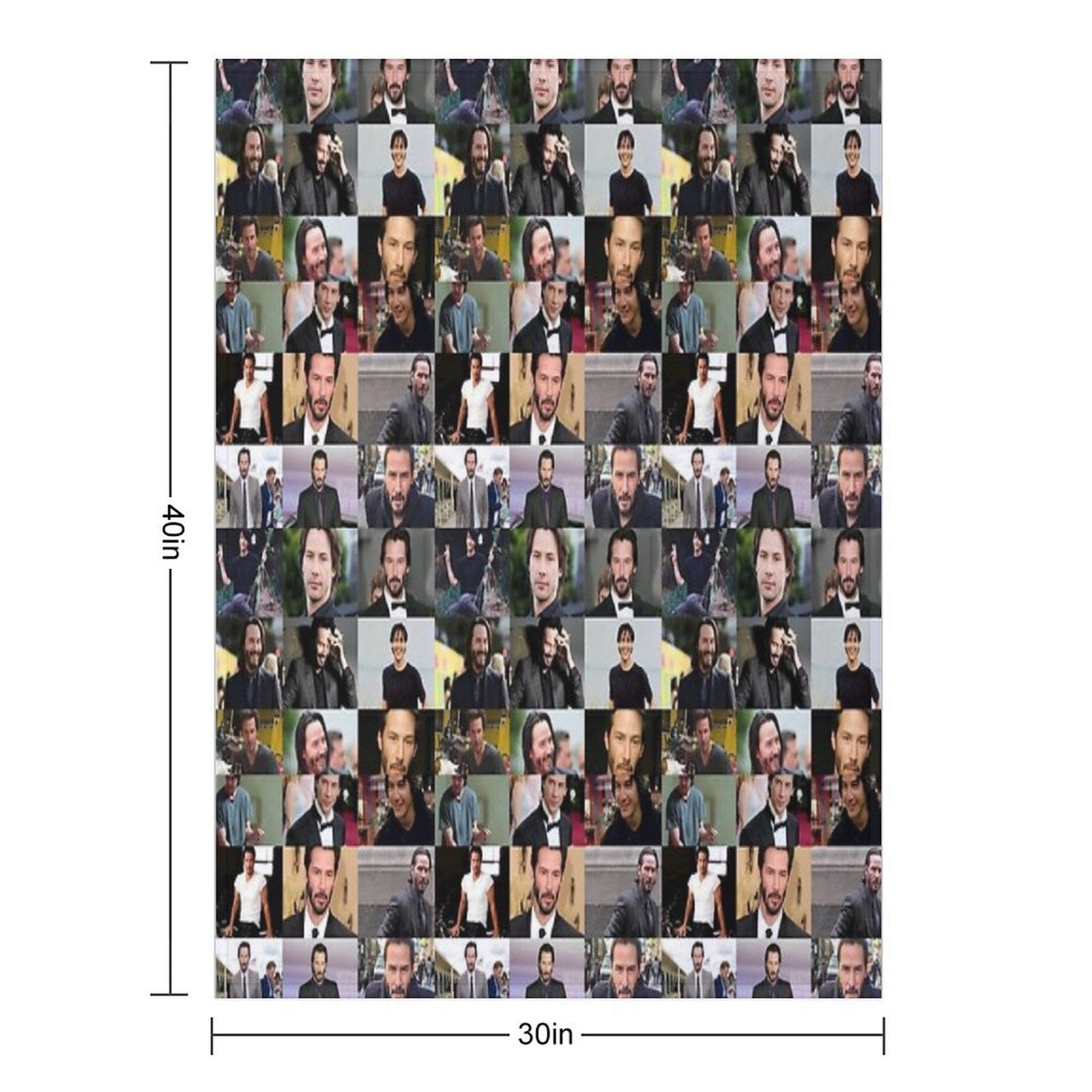 Keanu Reeves Collage Travel-friendly Throw Blanket