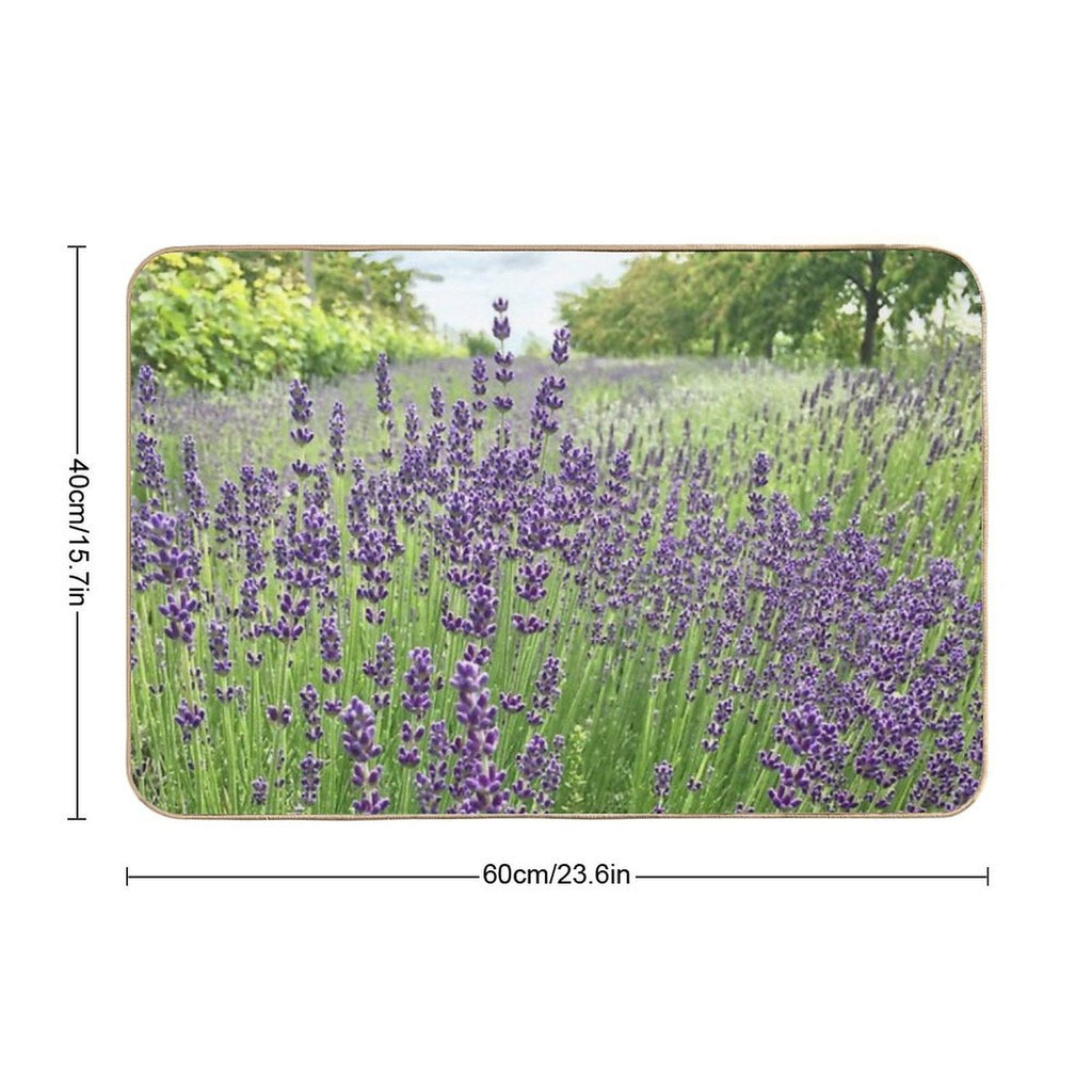 Lovely Lavender Fields Durable Bath Mat