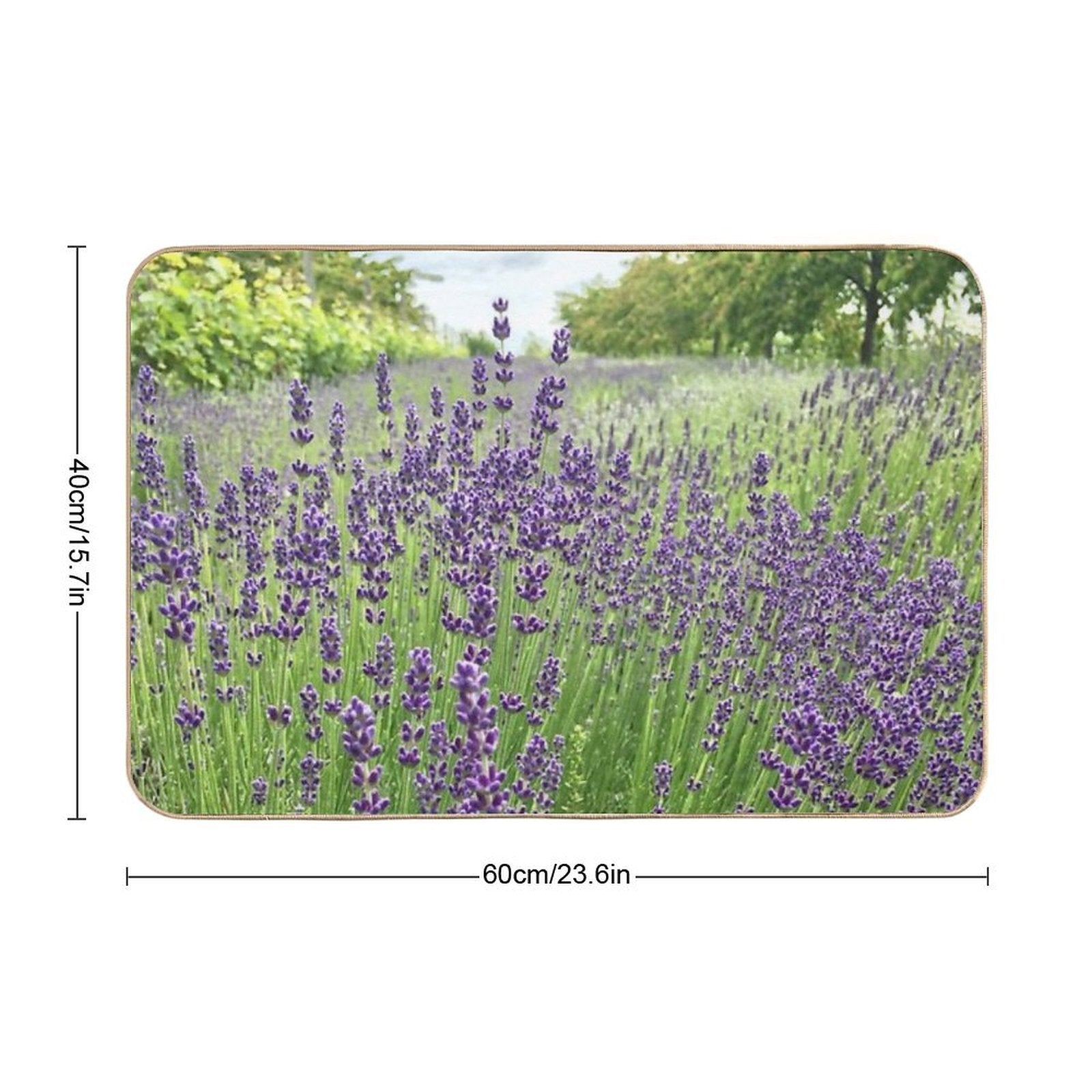 Lovely Lavender Fields Durable Bath Mat