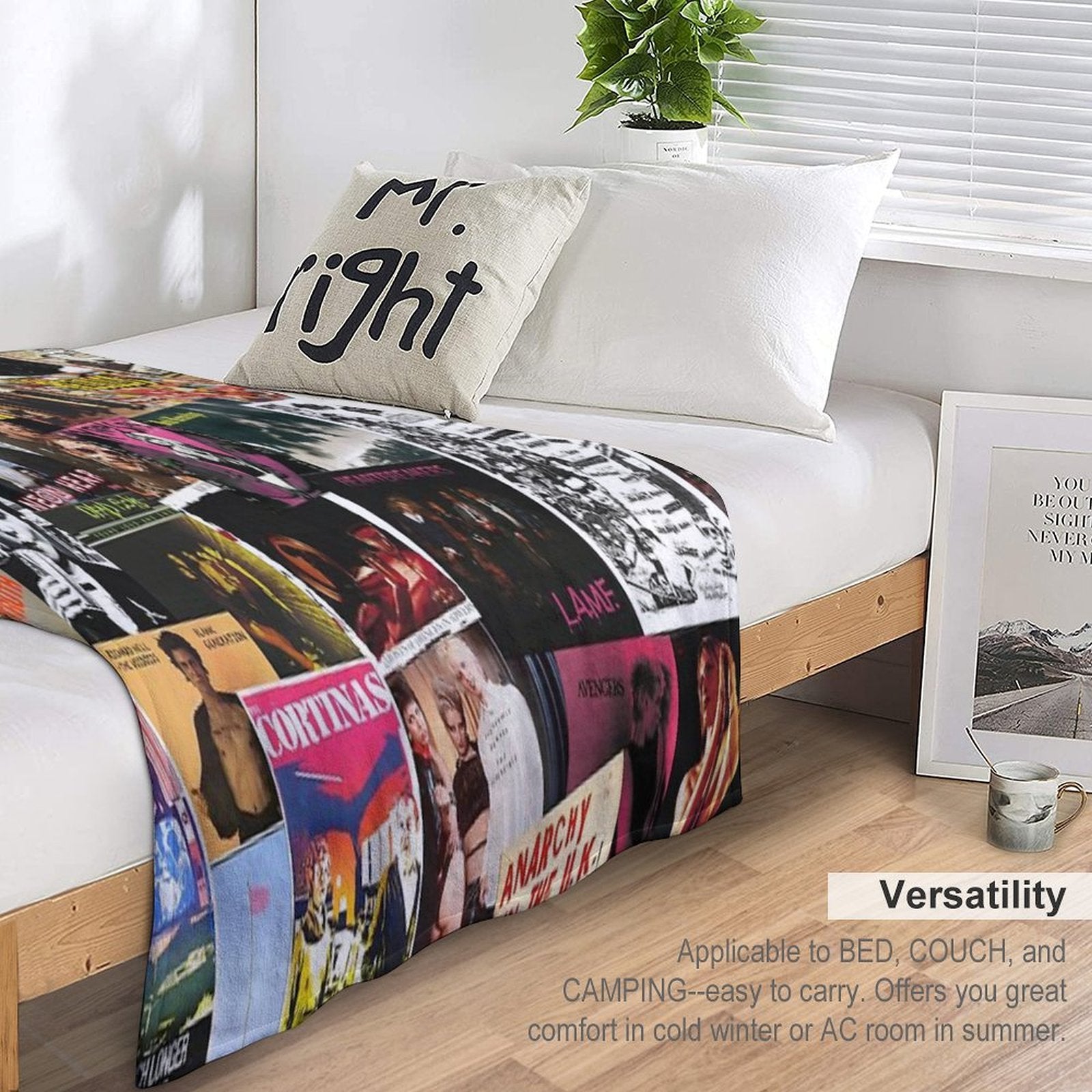 70s Punk Rock Music Anti-pilling Throw Blanket