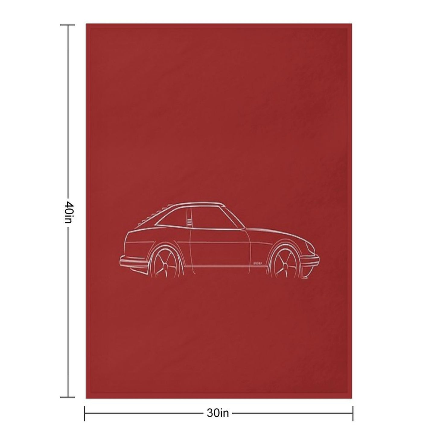 1983 Datsun 280ZX - Profile Stencil, White Versatility Throw Blanket