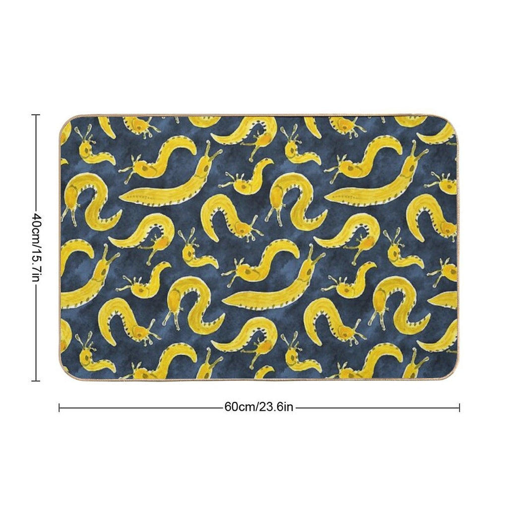 SLUG PARTY Banana Slug Print  Easy To Clean Bath Mat