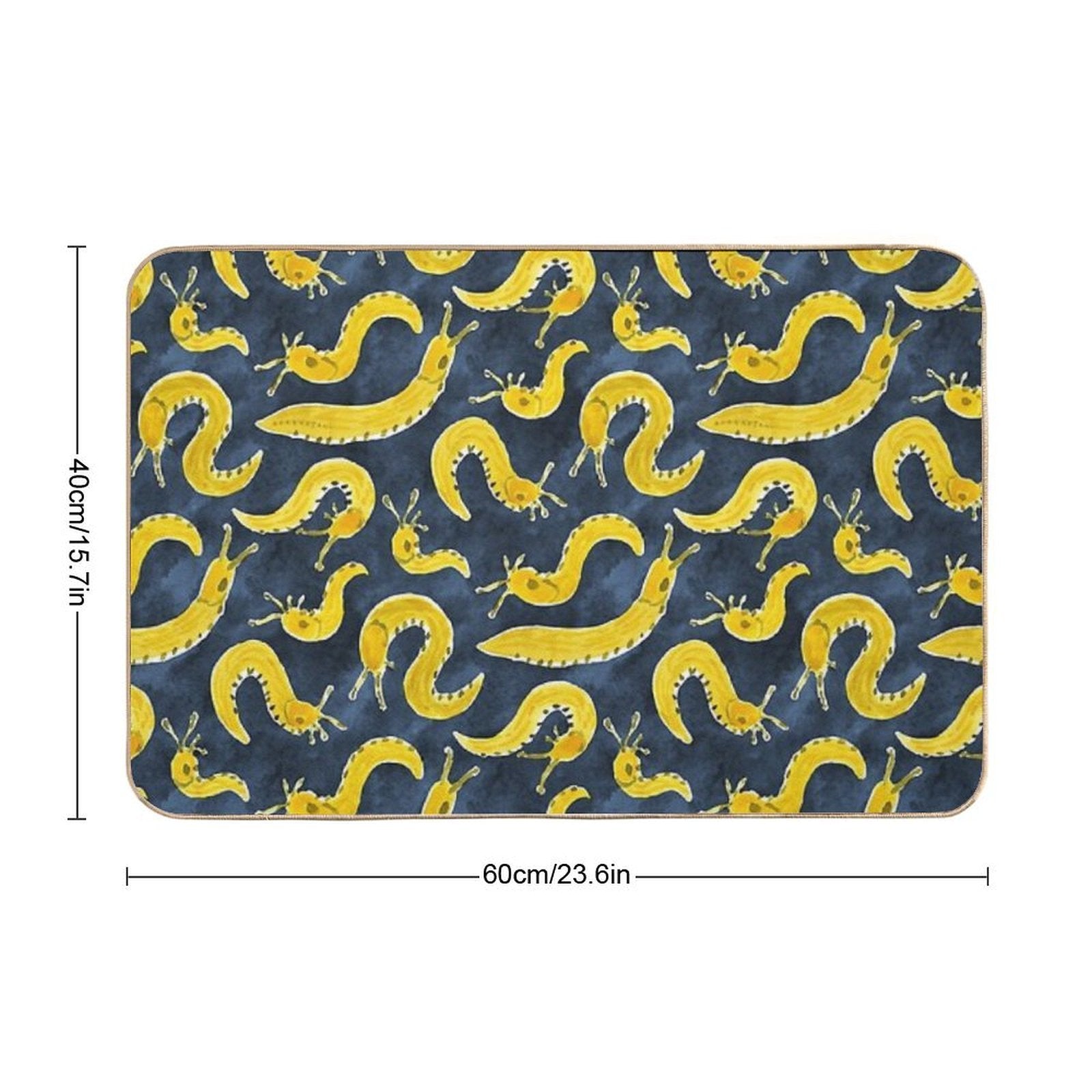 SLUG PARTY Banana Slug Print  Easy To Clean Bath Mat