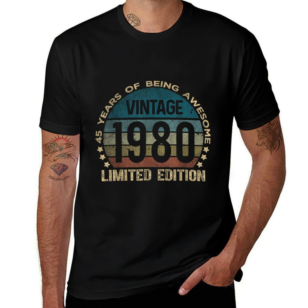 45 Year Old Gifts Vintage 1980 Limited Edition 45th Birthday  Polyester Blend T-Shirt