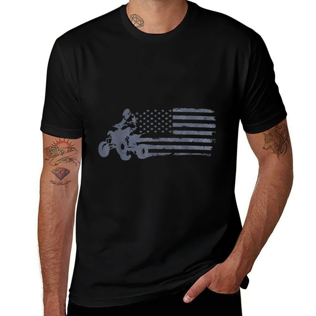 ATV Quad Four Wheeler Bike Rider American Distressed Comfortable T-Shirt