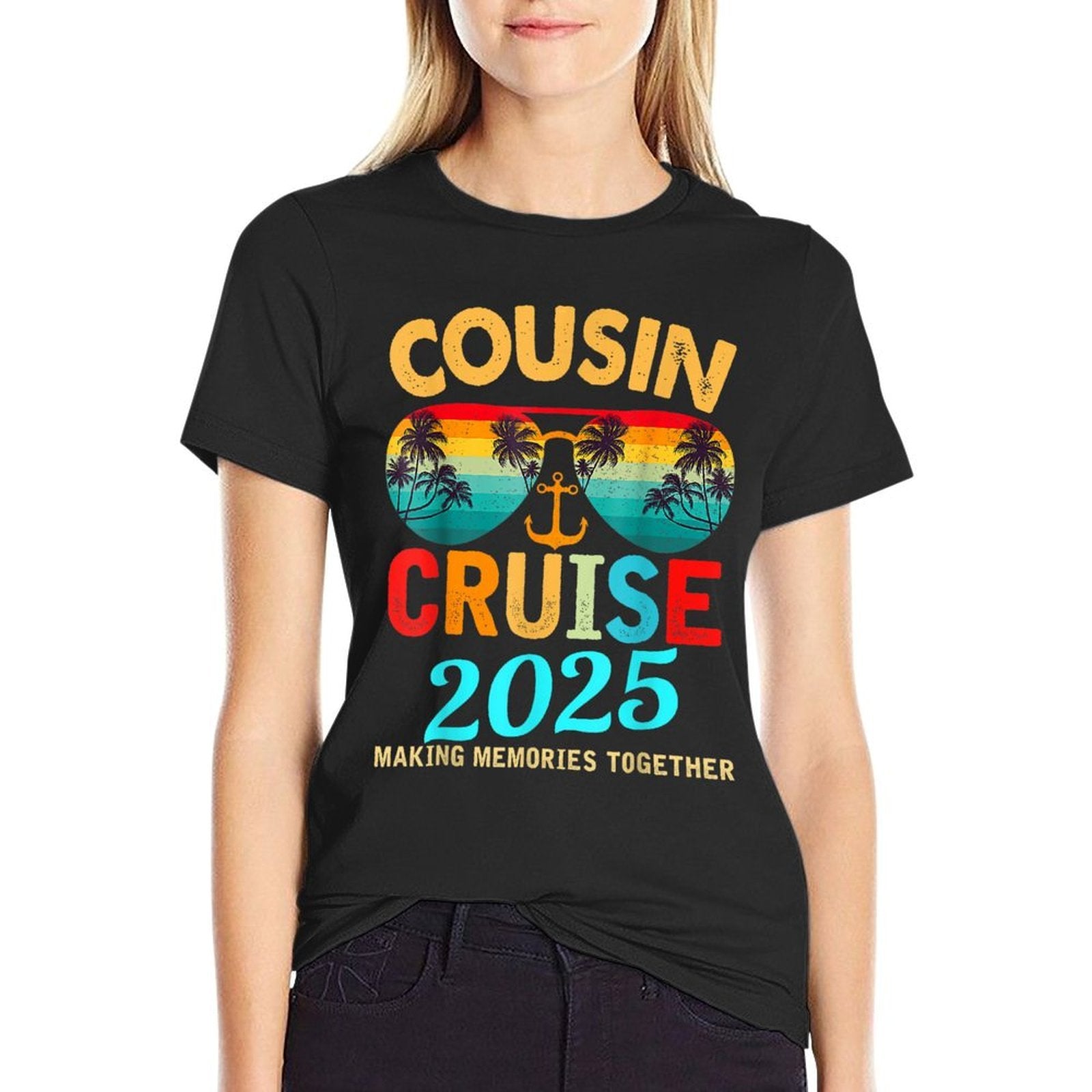 Cousin Cruise 2025 Making Memories Together  Wrinkle-resistant T-Shirt