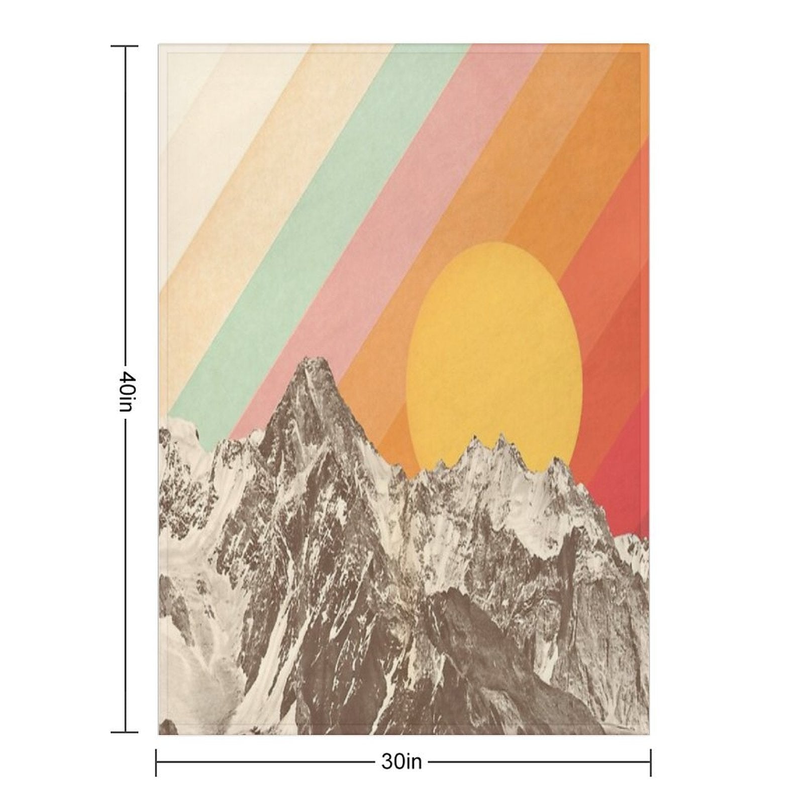 Mountainscape #1 Travel-friendly Throw Blanket