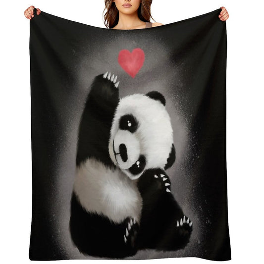 Panda Love Machine-washable Throw Blanket