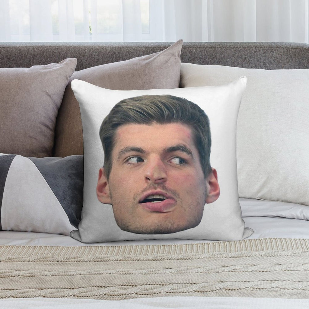 Max Verstappen Face Soft Shrink-Resistant Throw Pillow