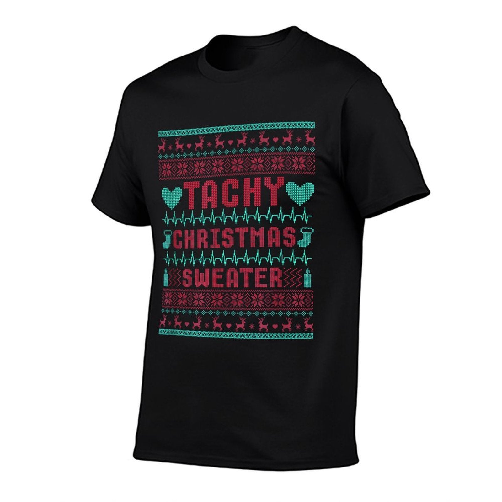 Tachy Nurse Ugly Christmas Sweater Medical Cardiac Icu Xmas  Soft T-Shirt