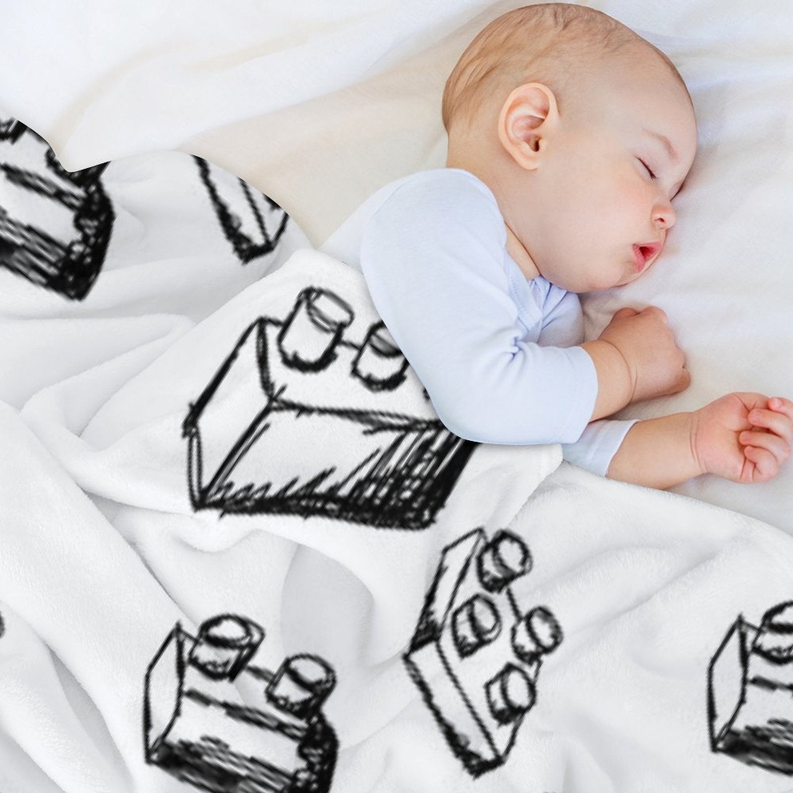 Building Blocks Velvety-soft Throw Blanket