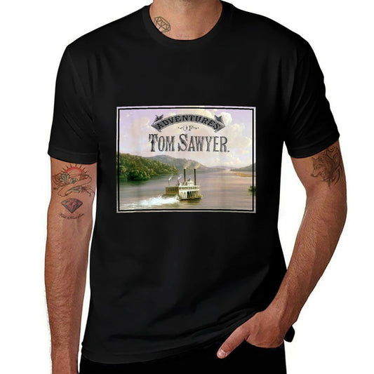 Tom Sawyer Adventures - Mississippi River Landscape  Moisture-wicking T-Shirt
