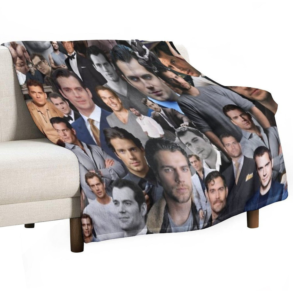 Henry Cavill Collage Lightweight Throw Blanket