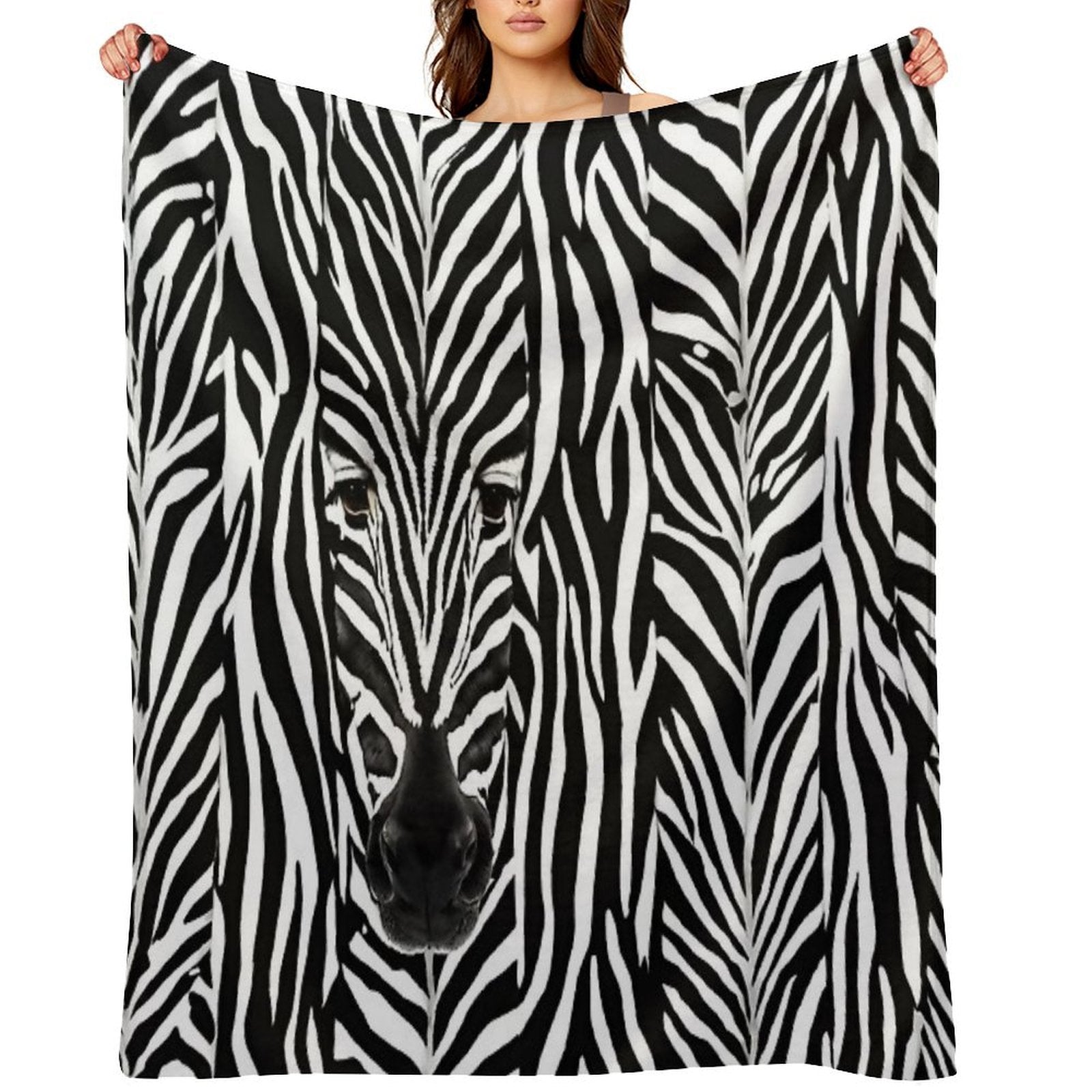 Self-Camouflage Zebra Multi-functional Throw Blanket