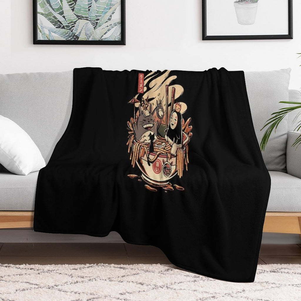 Funny Ramen Premium Throw Blanket