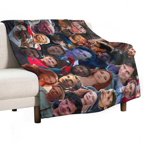A. Assemble Photo Collage Eco-conscious Throw Blanket