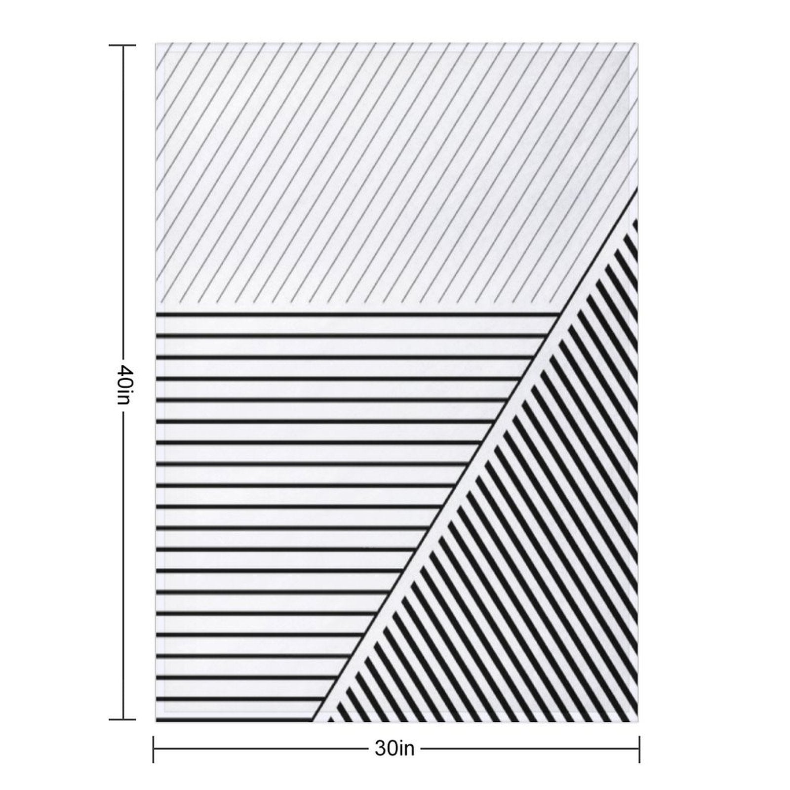 Black And White Geometric Lines Gift-ready Throw Blanket