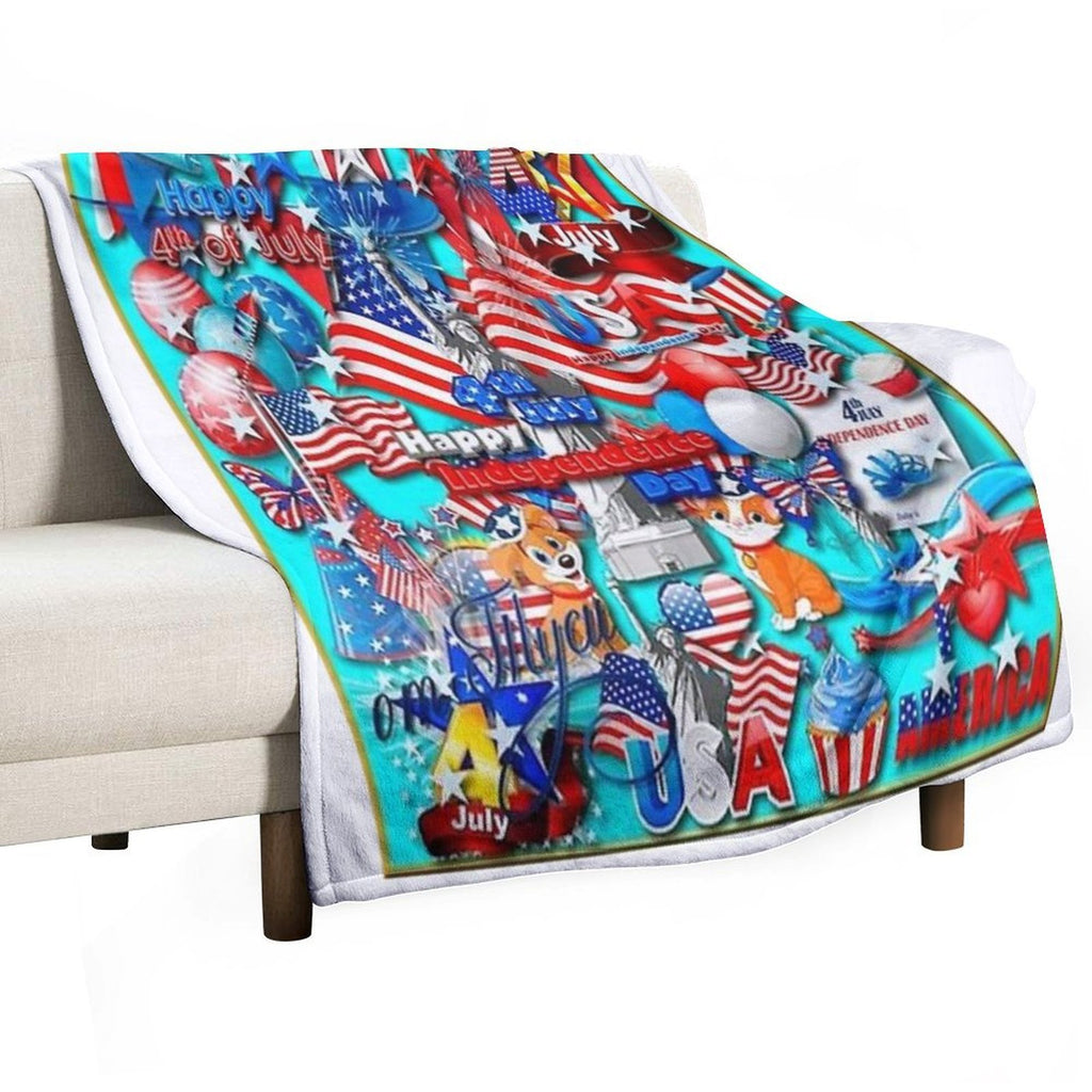 USA- America All-season Throw Blanket
