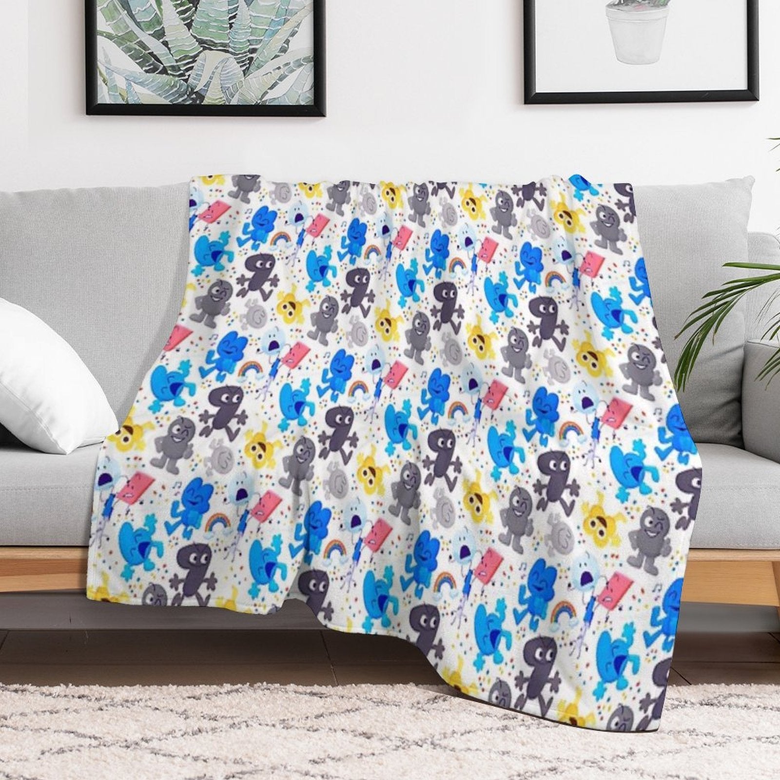 Bfdi Pattern Quick-dry Throw Blanket