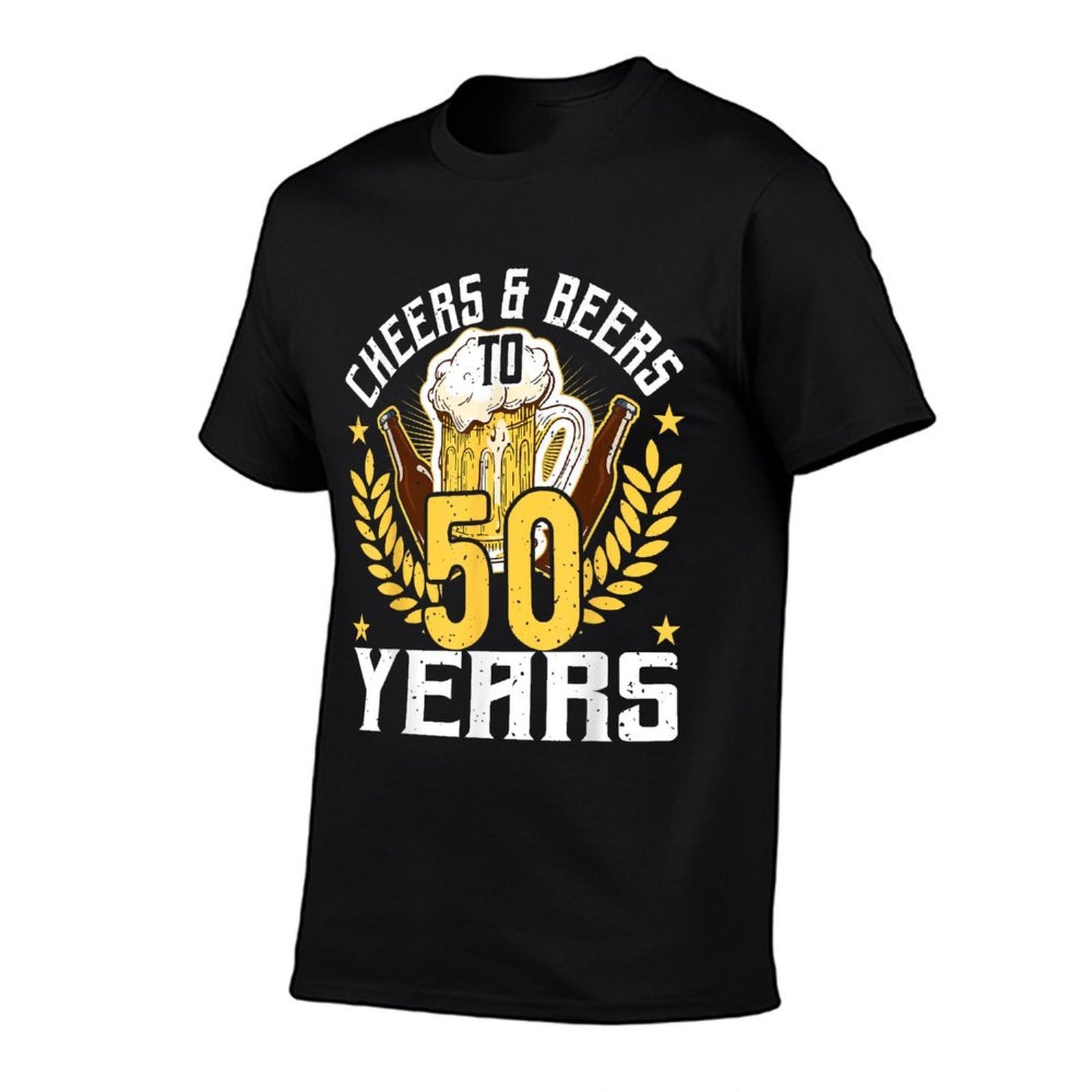 Cheers And Beers To 50 Years, Beer Lover 50th Birthday  Summer-ready Fabric T-Shirt