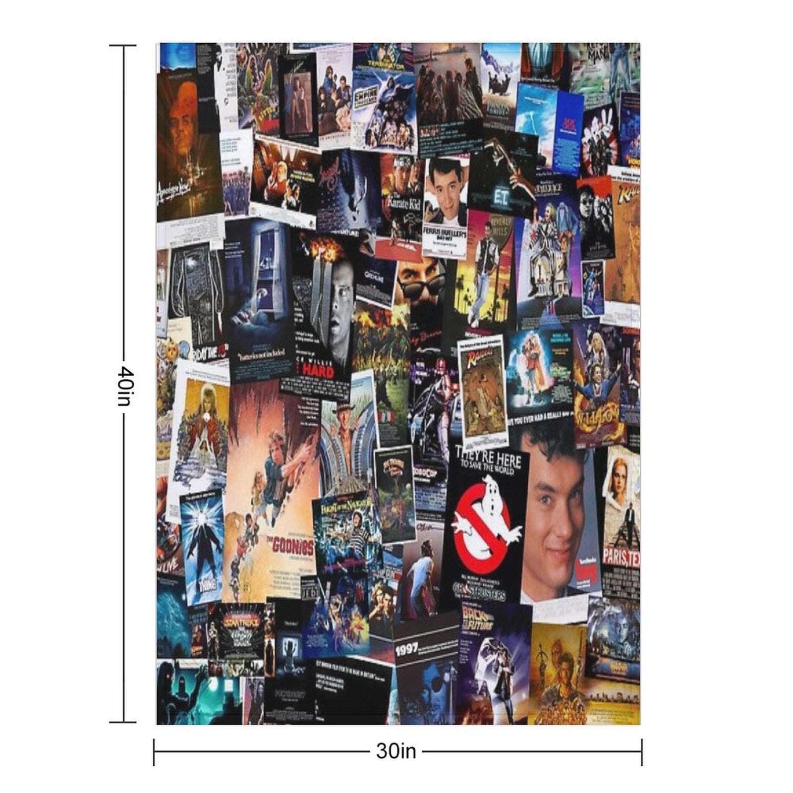 1980s Movie Posters Easy Care Throw Blanket
