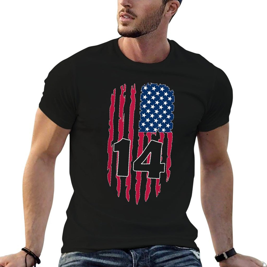 USA NUMBER 14 YEAR OLD BOY 14TH BIRTHDAY  Durable T-Shirt