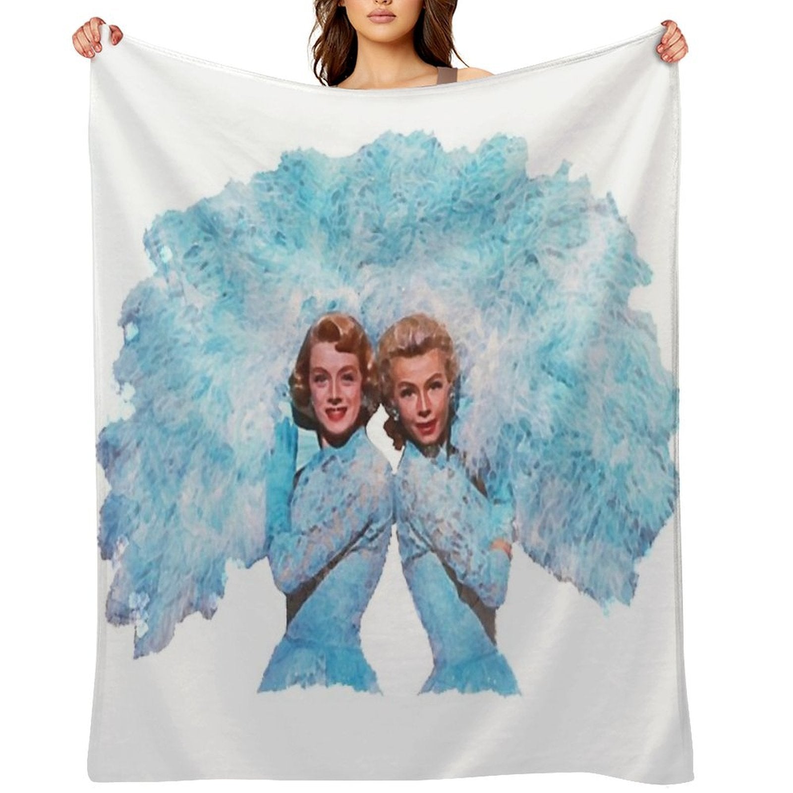Sisters - Watercolor Plush Throw Blanket