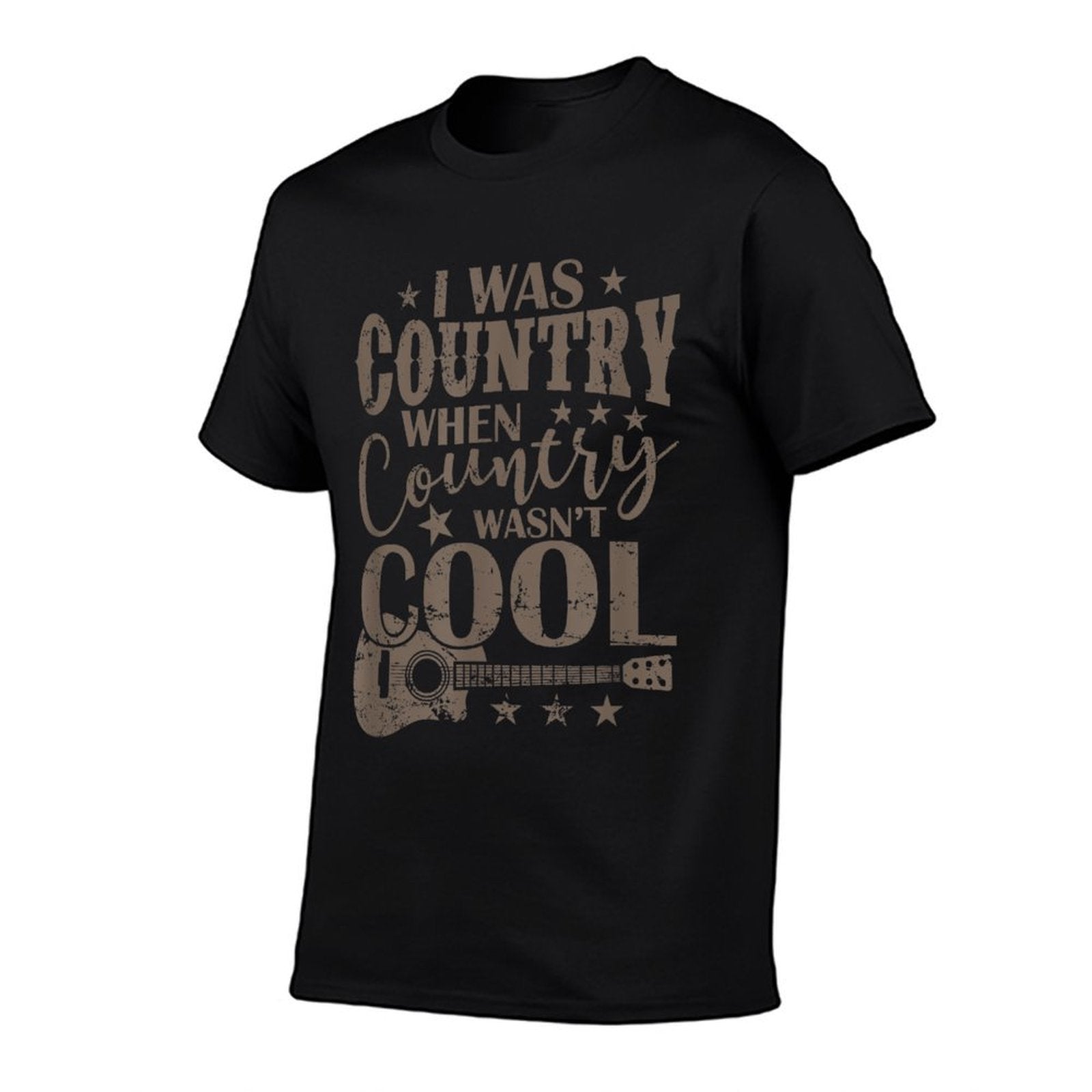 I Was Country When Country Wasnt Cool USA  Heathered Texture T-Shirt